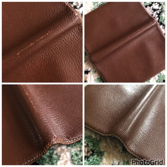 Hermès AUTHENTIC Vision Simple Leather Agenda Notebook Cover Dark Brown Blue - Picture 7 of 16